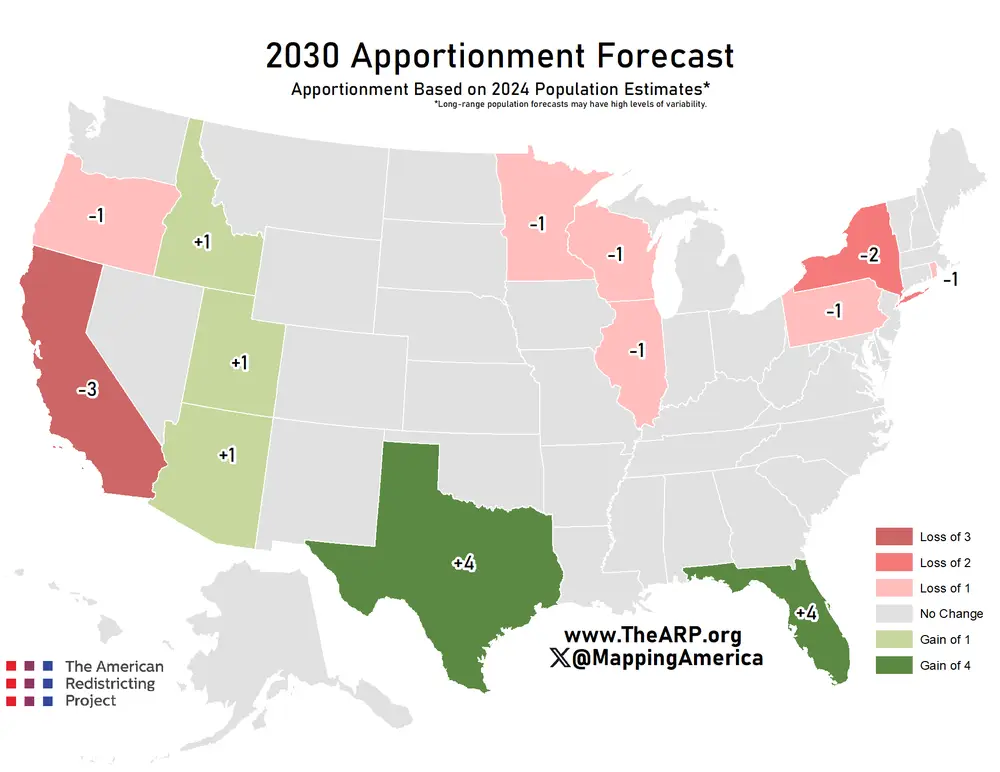 How the 2030 Census Will Shift Congressional Seats