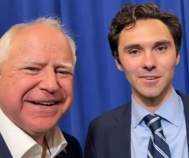 David Hogg Touts Endorsement From Failed VP Candidate Tim Walz