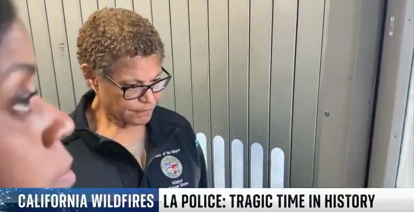 ‘Utterly Incompetent’ LA Mayor Karen Bass Snobs Journalist over Raging Blaze Decimating the City While She Toured Africa